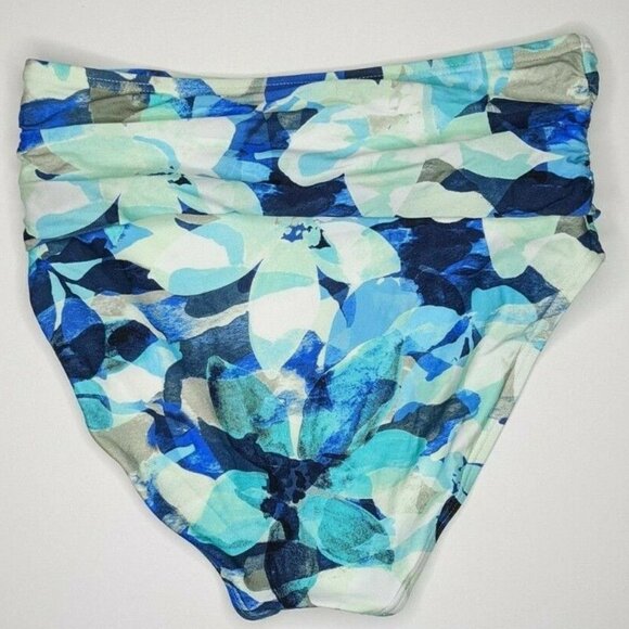 Carmen Marc Valvo High Waist Bikini Bottom, Lagoon, Women's XS - Picture 2 of 2